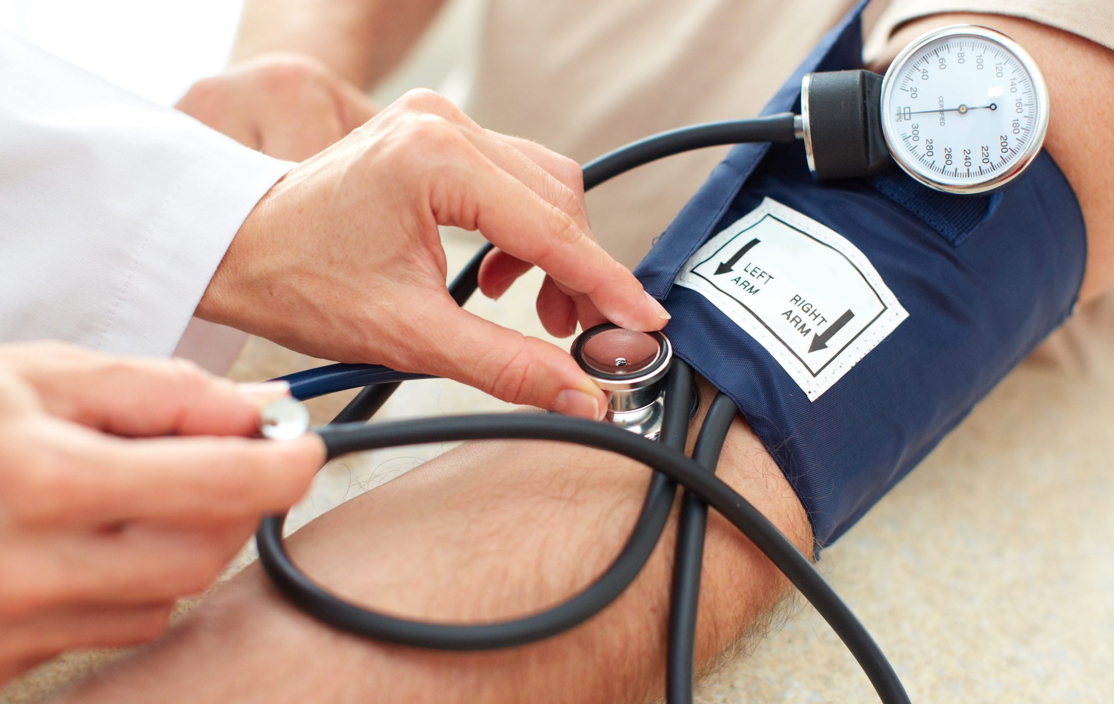 Blood pressure measuring.